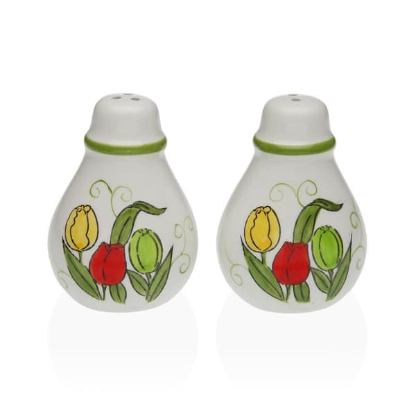 Salt- och pepparshakers Versa Ceramic Dolomit Tulip 5,5 x 8,5 x 6 cm