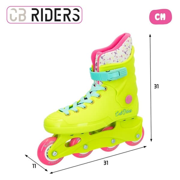 Rullaluistimet Colorbaby Yellow 38-39 (4 yksikköä)