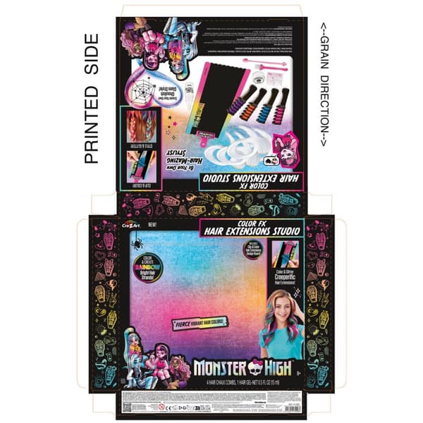 Hårförlängningsset Monster High Hårförlängningar (4 enheter)
