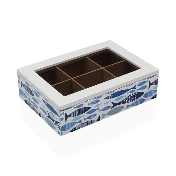Æske til Infusioner Versa Aqua 2 Træ 17 x 7 x 24 cm