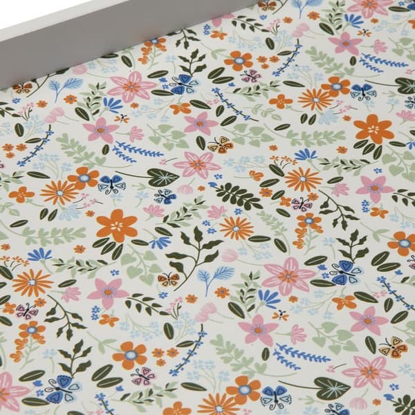 Bricka Versa MDF Trä 24 x 4,5 x 34 cm Blommor