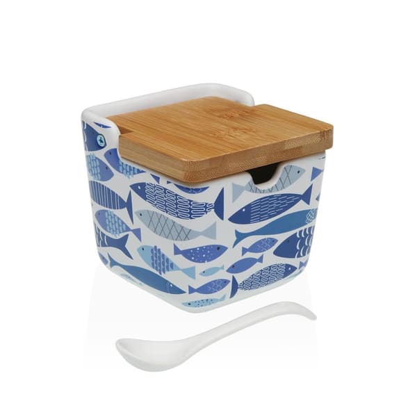 Sockerskål Versa AQUA 2 Keramik 8,8 x 8,5 x 8,8 cm