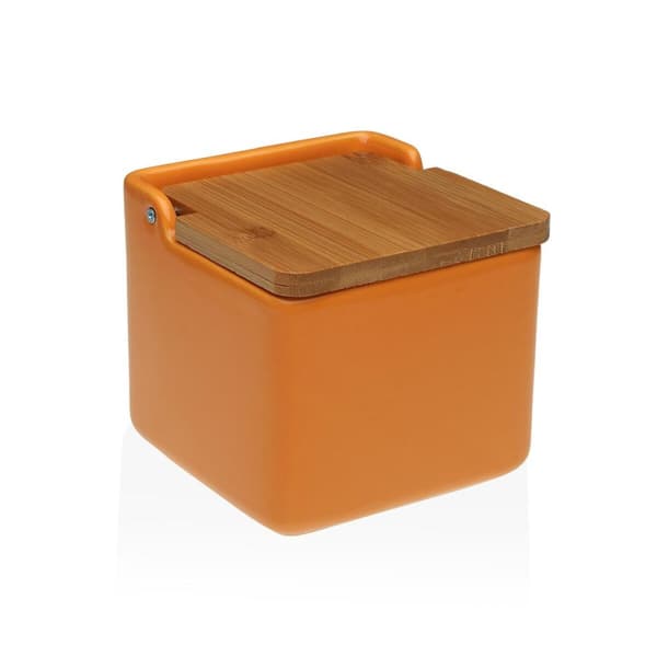 Suolasirotin kannella Versa Orange Ceramic 12,2 x 11,5 x 12,2 cm