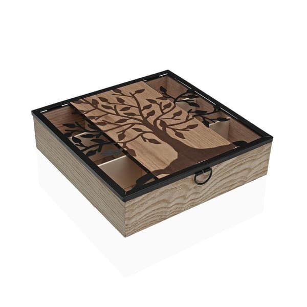 Infuusiolaatikko Versa Wood 24,8 x 6,2 x 24 cm Elämänpuu