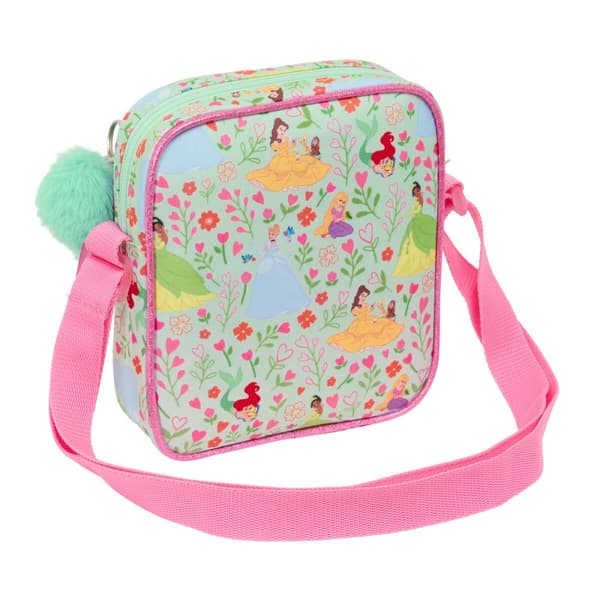 Skuldertaske Disney Princess Bloom Grøn Pink 16 x 18 x 4 cm