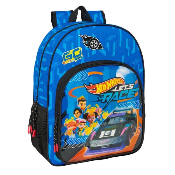 Skolväska Hot Wheels Let's race Blå Svart 33 x 42 x 14 cm