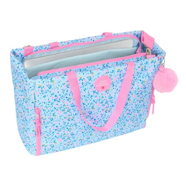 Laptoptaske Vicky Martín Berrocal Paraíso Blå Lys Pink 40 x 31 x 17 cm
