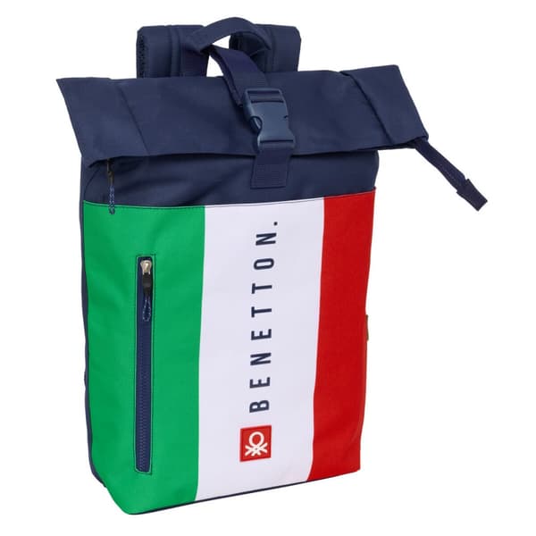 Laptopryggsäck Benetton Flag Marinblå 28 x 42 x 13 cm