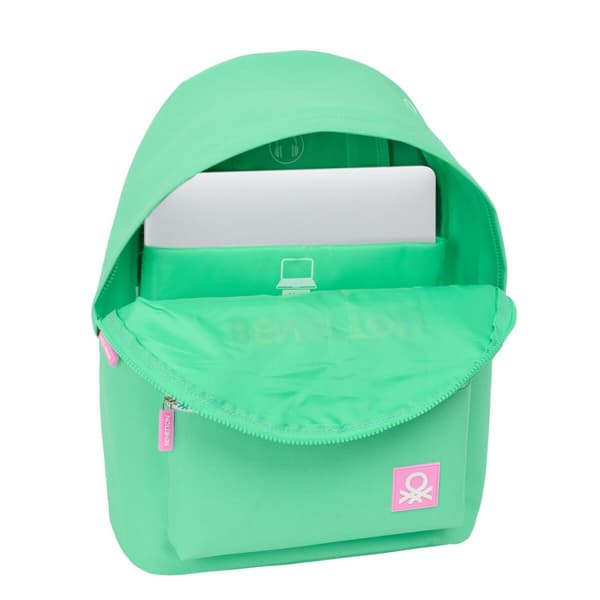Laptop rygsæk Benetton benetton Grøn 31 x 41 x 16 cm