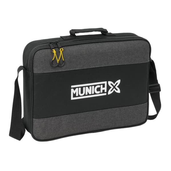 Skoletaske München Topo Sort 38 x 28 x 6 cm
