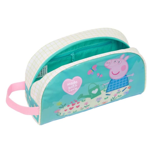 Travel Vanity Case Peppa Pig Smukke blomster Gul Mint 26 x 16 x 9 cm