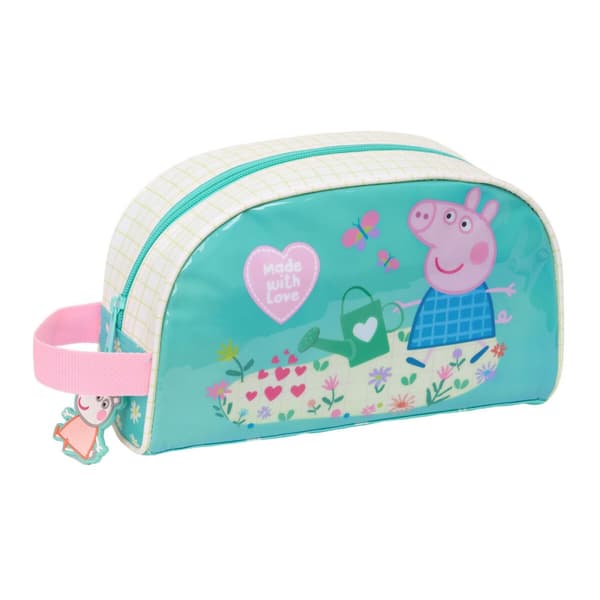 Travel Vanity Case Peppa Pig Smukke blomster Gul Mint 26 x 16 x 9 cm
