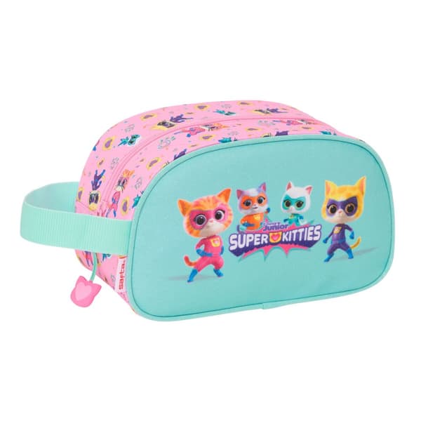Travel Vanity Case SuperKitties Pink Turkis 26 x 15 x 12 cm