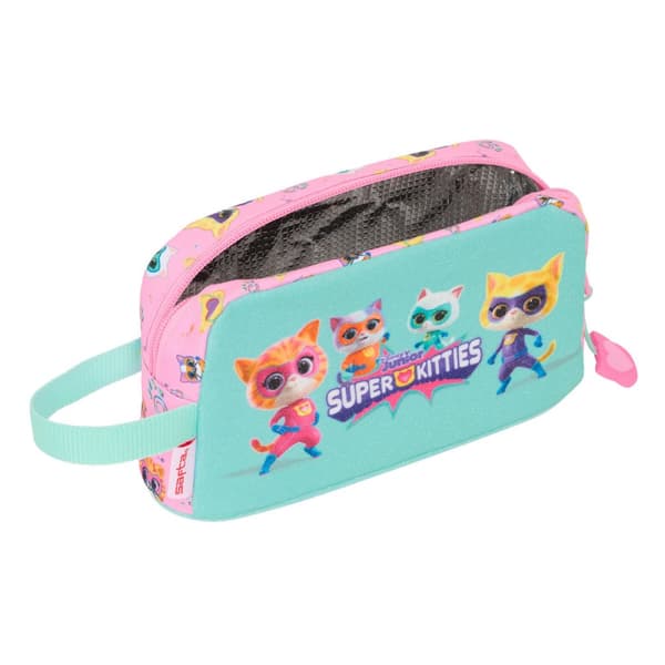 Holdall SuperKitties Pink Turkis 21,5 x 12 x 6,5 cm