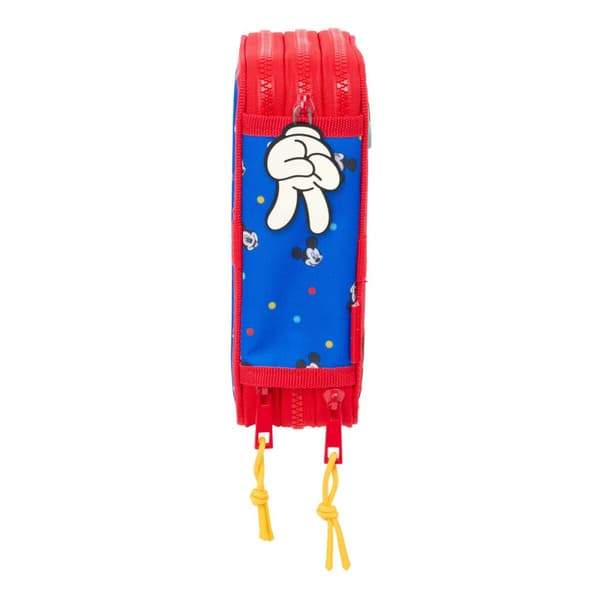 Tredobbelt Penalhus Mickey Mouse Klubhus Goddag Blå 12,5 x 19,5 x 5,5 cm 37 stk.