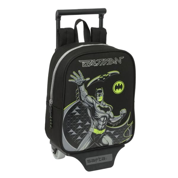 Skolryggsäck med hjul Batman Game over Svart 22 x 27 x 10 cm