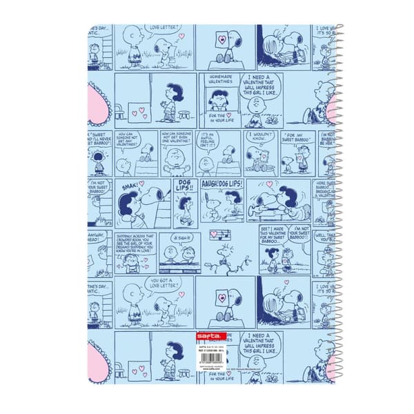 Notesbog Snoopy Love Blå A4 80 ark