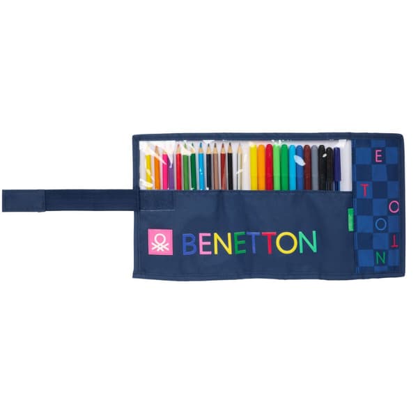 Holdall Benetton Damero Marineblå 7 x 20 x 7 cm 27 Stk