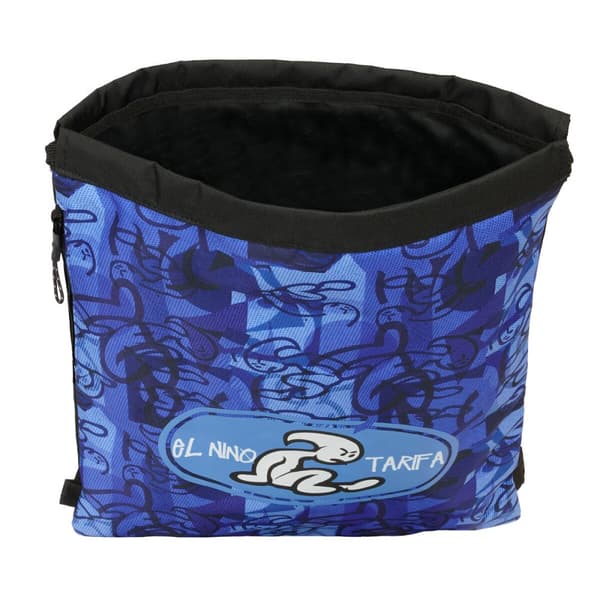 Reppu stringeillä El Niño Roller Blue Black 35 x 40 x 1 cm
