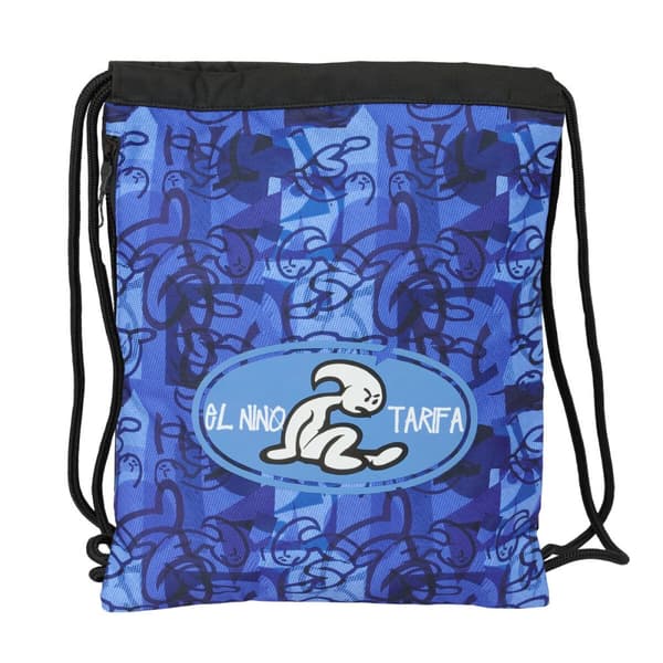 Reppu stringeillä El Niño Roller Blue Black 35 x 40 x 1 cm