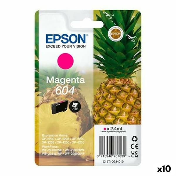 Originalbläckpatron Epson XP-2200 WF-2910DWF svart magenta (10 enheter)