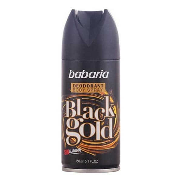 Spray Deodorant Herre Sort Guld Babaria BAB31345 (150 ml)