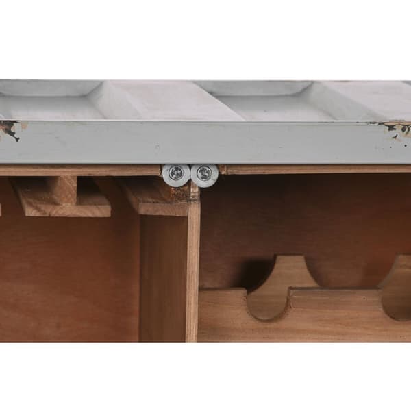 Flaskeholder Home ESPRIT Grå Himmelblå 77 x 41 x 64 cm
