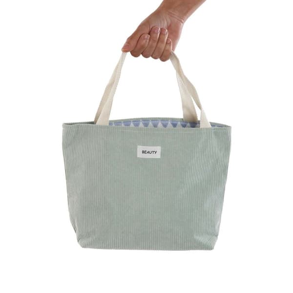 Laukku Versa vakosametti vihreä 9 x 22 x 23 cm