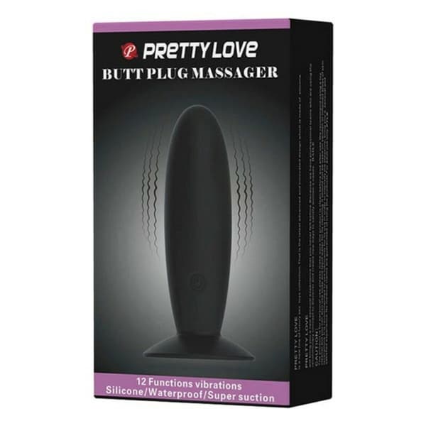 Vibrating Butt Plug Pretty Love silikoni-imukuppi Musta