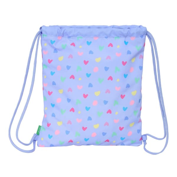 Rygsæk med Strings Benetton Lila Lilac 35 x 40 x 1 cm