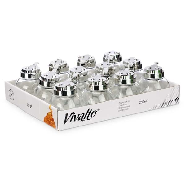Cruet Vivalto YHP-032/BHA1 gennemsigtigt glas 260 ml 10,3 x 10 x 9 cm (12 enheder)