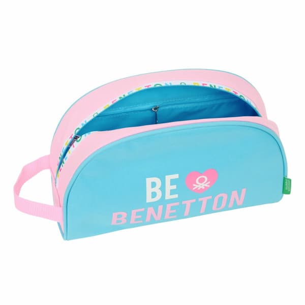 Reseväska Benetton Unik Rosa Turkos 28 x 18 x 10 cm