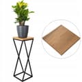 Pikkukuva 1 / 6: LOFT kukkateline 60cm metallista tammilevyä aitoa puuta ja terästä