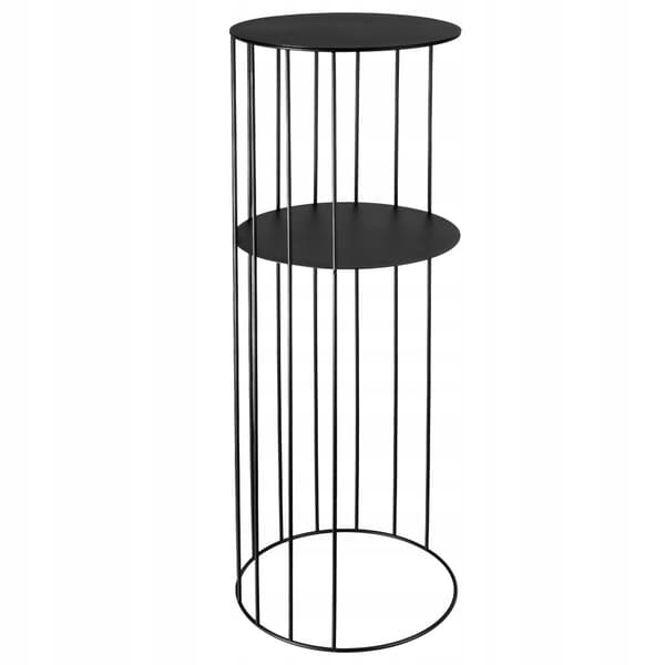 Metal stående blomsterstativ LOFT 80cm wire sort bord
