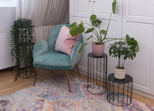 Metal stående blomsterstativ LOFT 50cm trådbord