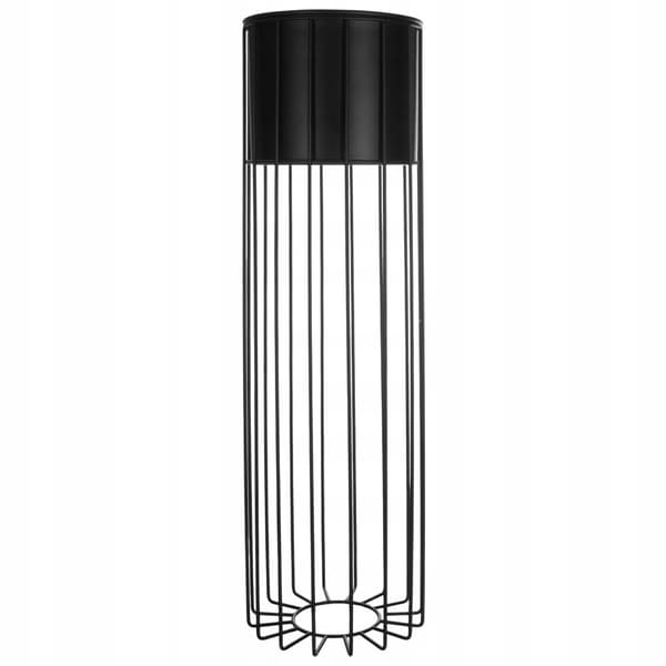 Stående blomsterstativ metal matsort trådloftsstativ 70cm