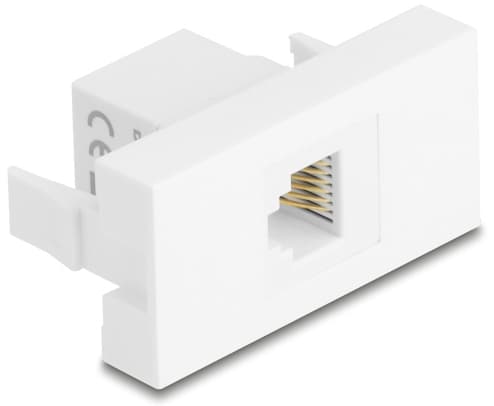 Delock Easy 45 Modul RJ12-kontakt til RJ12-kontakt UTP hvit