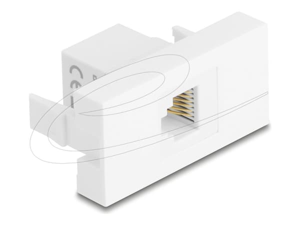 Delock Easy 45 Modul RJ12-kontakt til RJ12-kontakt UTP hvit Hvit