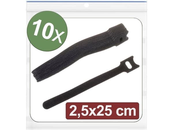 Quadrios 24CA316 Koukku- ja silmukkakaapelinsiteet niputtamiseen Liima- ja silmukkaosa L x S 250 mm 25 (24CA316)