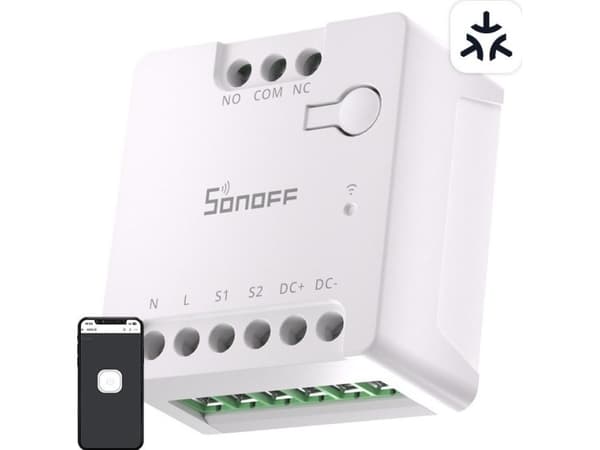 SONOFF MINI-D Matter WiFi-brytare (AC/DC 12-48V, potentialfri kontakt) Sonoff