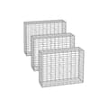 Miniatyrbillede 1 af 6: Gabion, Stenkurv, 100x80x30 cm, Sølv