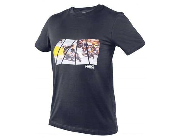 T-shirt med tryck, motorcykel, storlek S