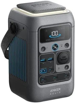 Anker SOLIX C300 kraftstasjon, med 100 Watt foldbart solpanel