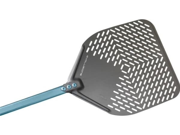 Gi.Metal Evoluzione Rectangular Perforated Pizza Peel 36x36 cm Handle 120 cm