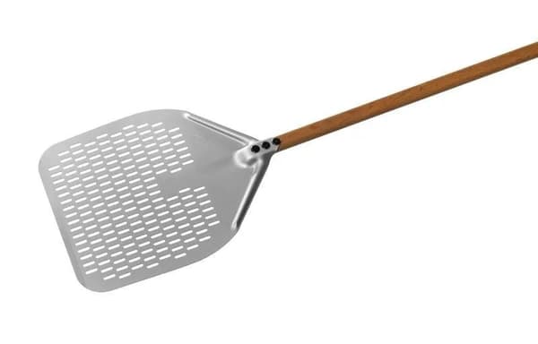 Gi.Metal Woodtech Rectangular Perforated Pizza Peel 30x30 cm Handle 30 cm