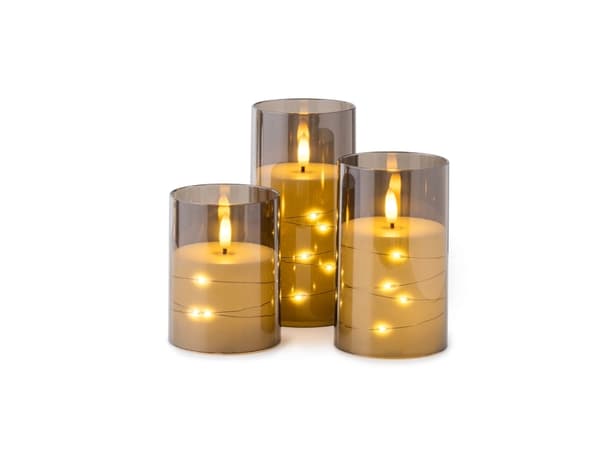 OlsenHome - LED Lys I Glas - 3 stk