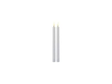 Sirius Sille Genopladelig Kronelys Hvid - Ø 2 cm - H 25 cm - 2 stk