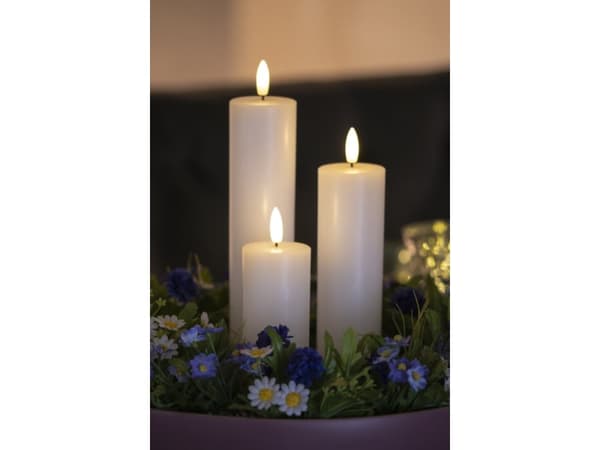 Sirius Sille ladattava, Ø5xH15cm, valkoinen