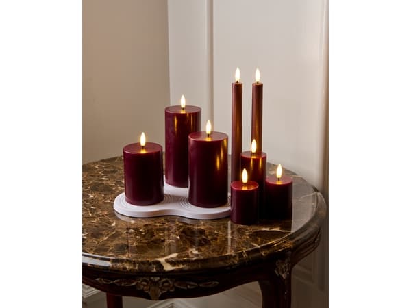 Sirius Sille ladattava valaisinblokkisarja Bordeaux - Ø 5 cm - 3 kpl
