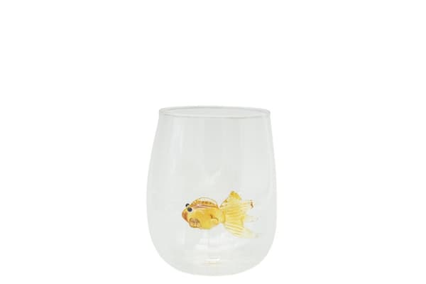 Winkee - Drinking Glasses - Handmade Glasses Goldfish